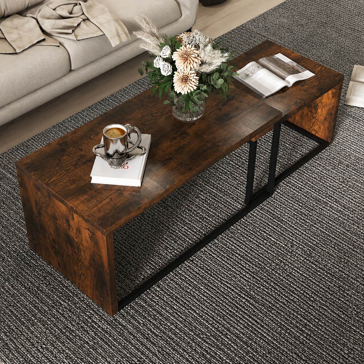 Ensemble de 2 Tables Basses Haut de Gamme
