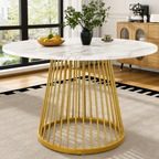 Table à Manger Ronde Effet Marbre