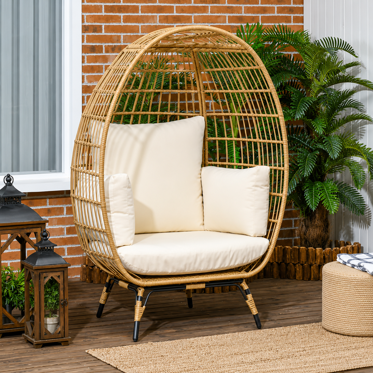 Fauteuil Suspendu en Rotin Haut de Gamme