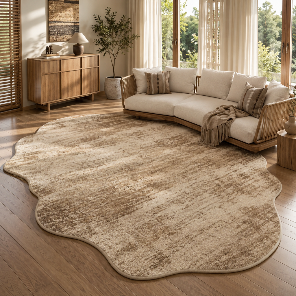 Tapis de Luxe à Formes Irrégulières