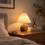 Lampe de Table Nordique en Tissu Plissé