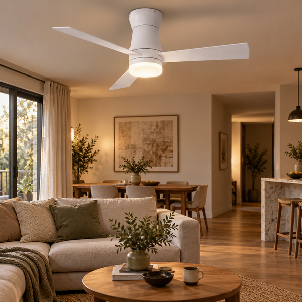 Ventilateur Luminaire de Plafond LED 132 cm – 6 Vitesses & Télécommande