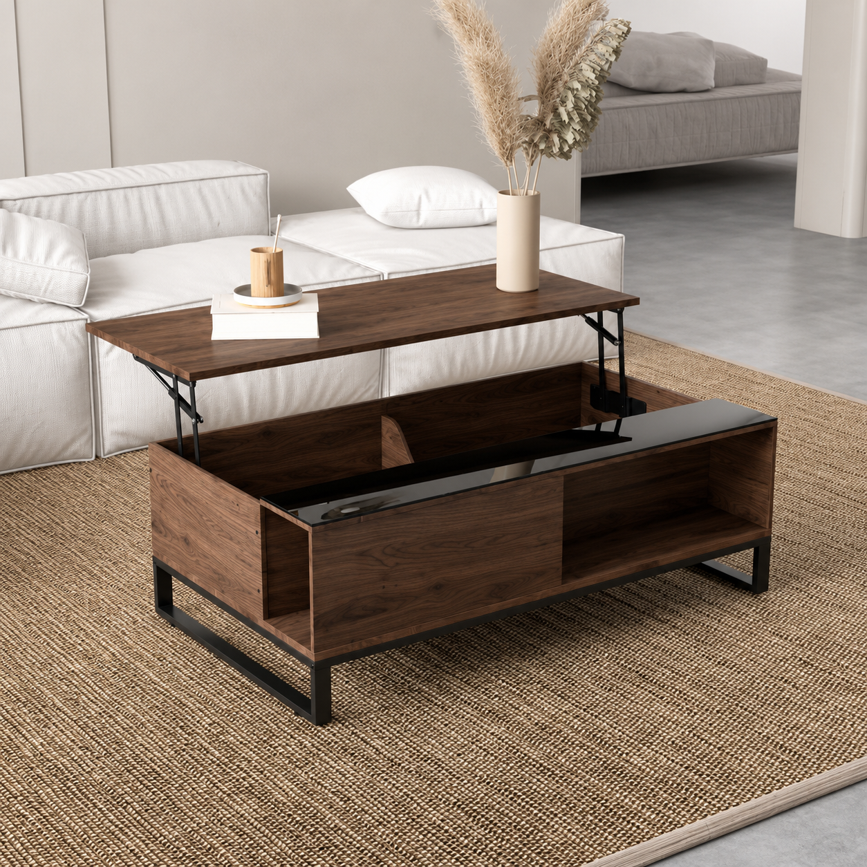 Table Basse Relevable Avec Rangement