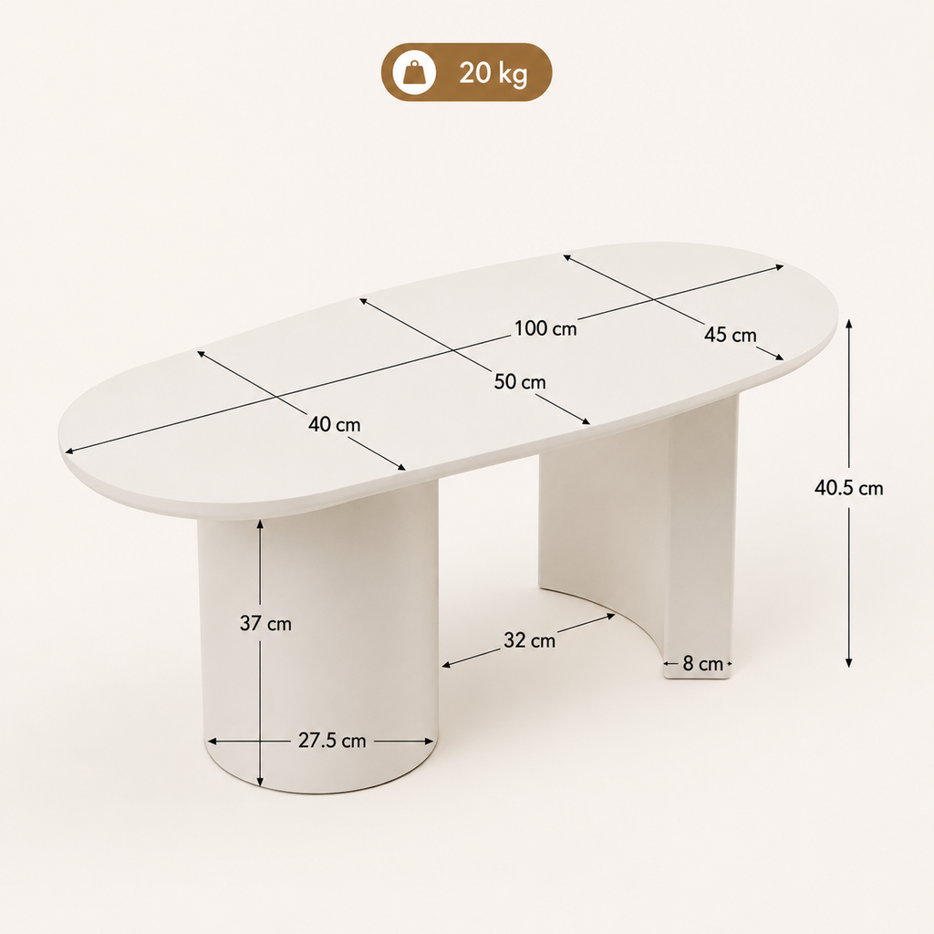 Table Basse Design Organique Blanche – Élégance Contemporaine & Finition Laquée Premium
