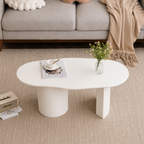 Table Basse Design Organique Blanche – Élégance Contemporaine & Finition Laquée Premium
