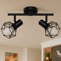 Spot de Plafond Noir à 2 Lumières Orientables
