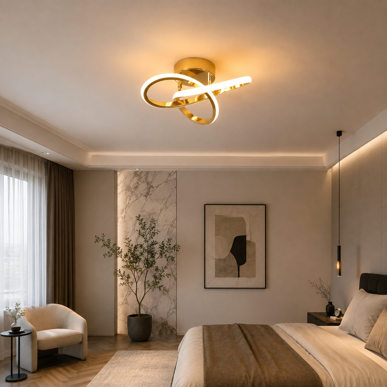 Plafonnier LED Moderne 22W – Aluminium Premium