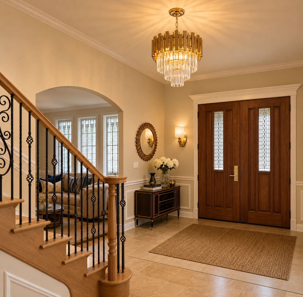 Lustre Moderne Rond en Cristal