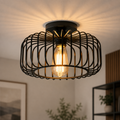 Plafonnier Décoratif en Métal Style Cage