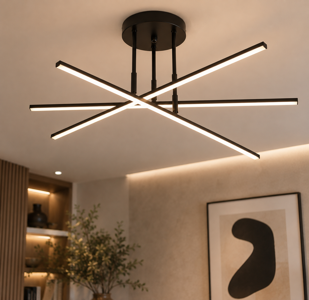 Lustre LED Moderne à Éclairage 3 Couleurs