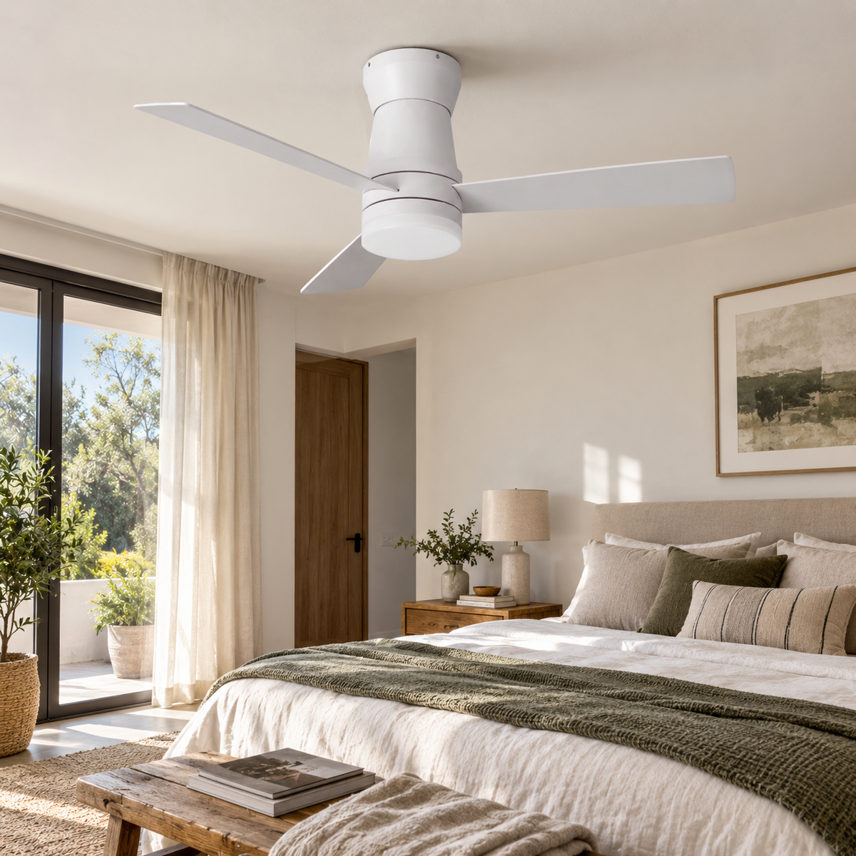 Ventilateur Luminaire de Plafond LED 132 cm – 6 Vitesses & Télécommande