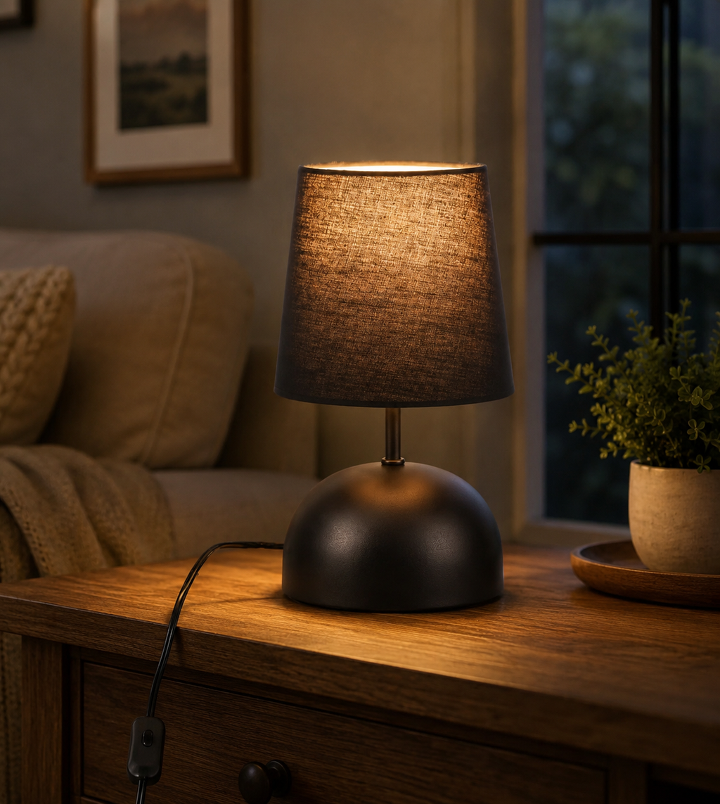 Lampe de Chevet Noire – Design Moderne & Élégant
