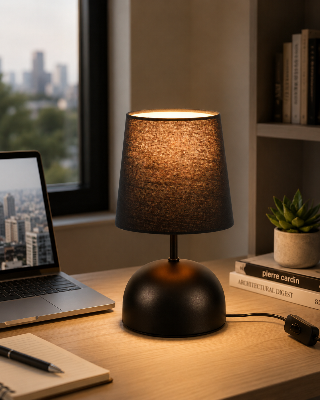 Lampe de Chevet Noire – Design Moderne & Élégant