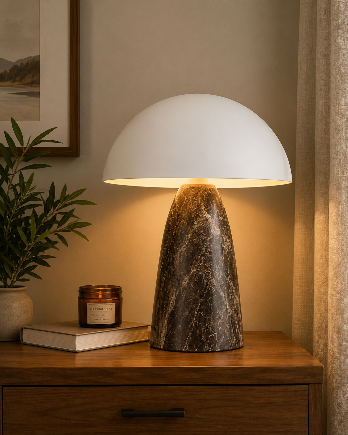 Lampe de Table Champignon – Design Moderne & Sculptural