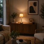 Lampe de Table Vintage avec Abat-Jour en Tissu