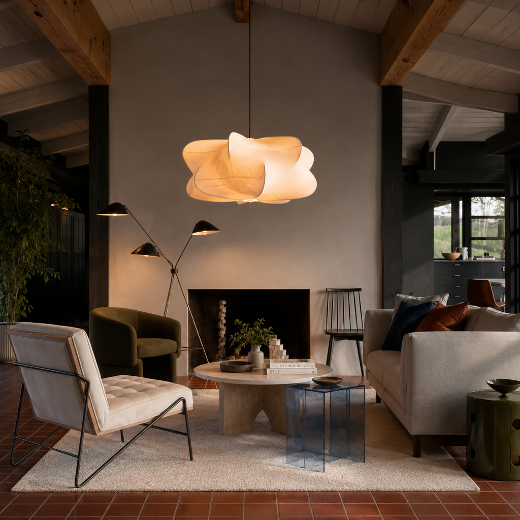 Lustre Suspendu en Soie