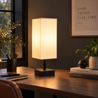 Lampe de Table Colonne Blanche – Éclairage 3 Couleurs & Design Moderne
