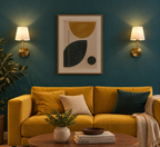 Applique Murale Rétro avec Abat-Jour en Tissu – Élégance Intemporelle