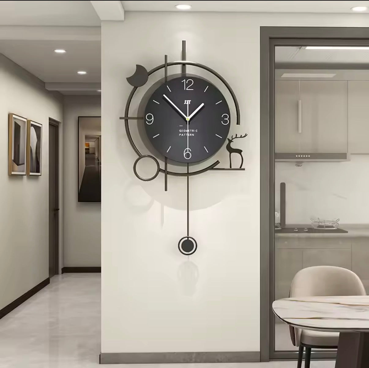 Horloge Murale Nordique en Bois
