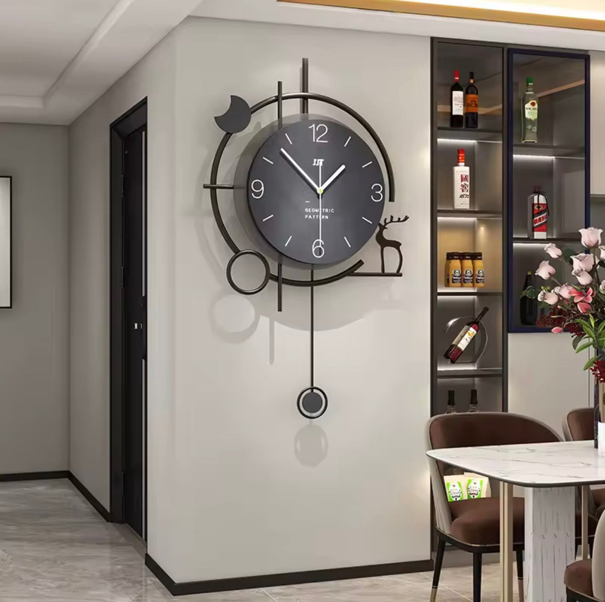 Horloge Murale Nordique en Bois