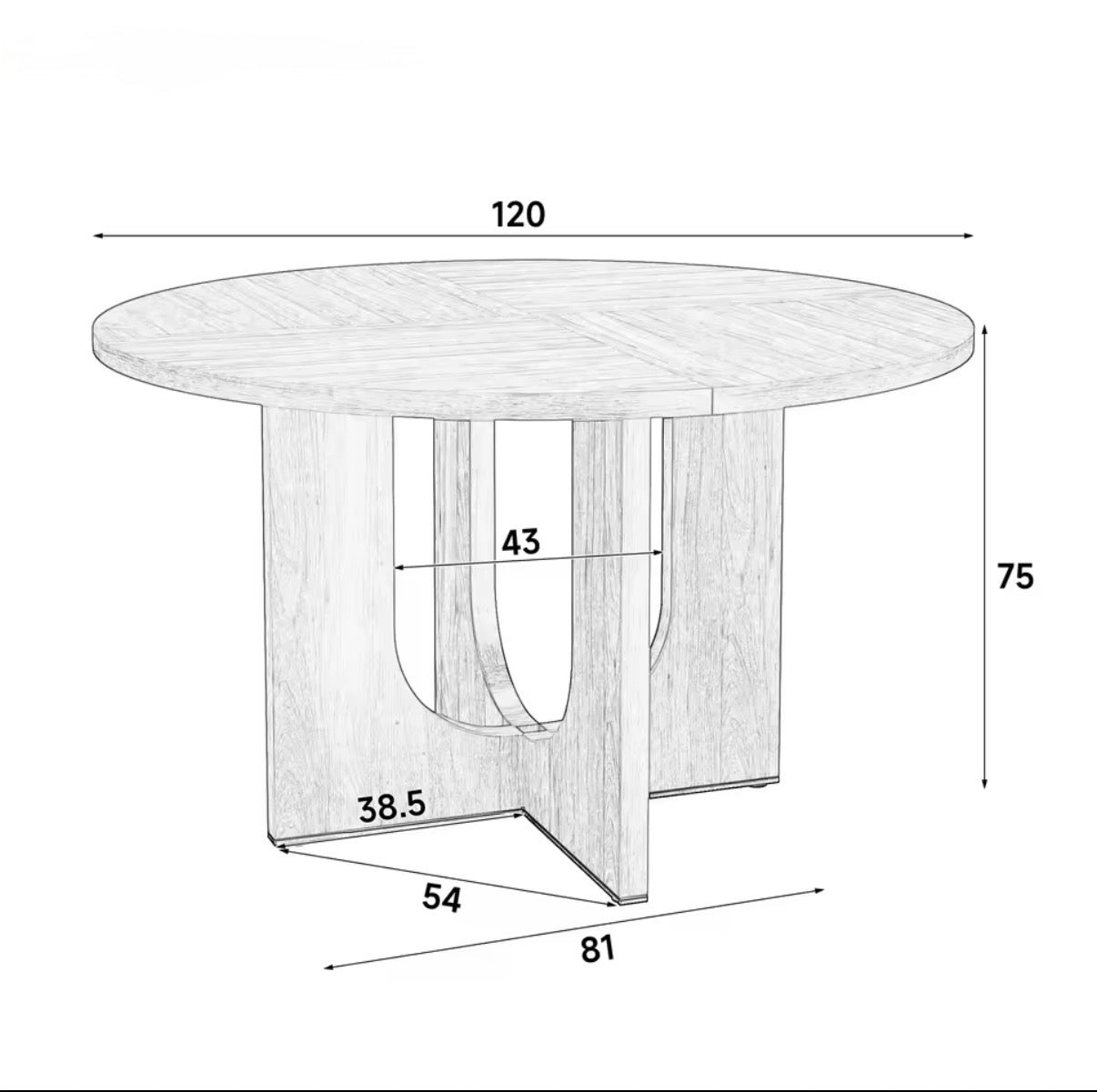 Table à Manger Ronde Scandinave Minimaliste