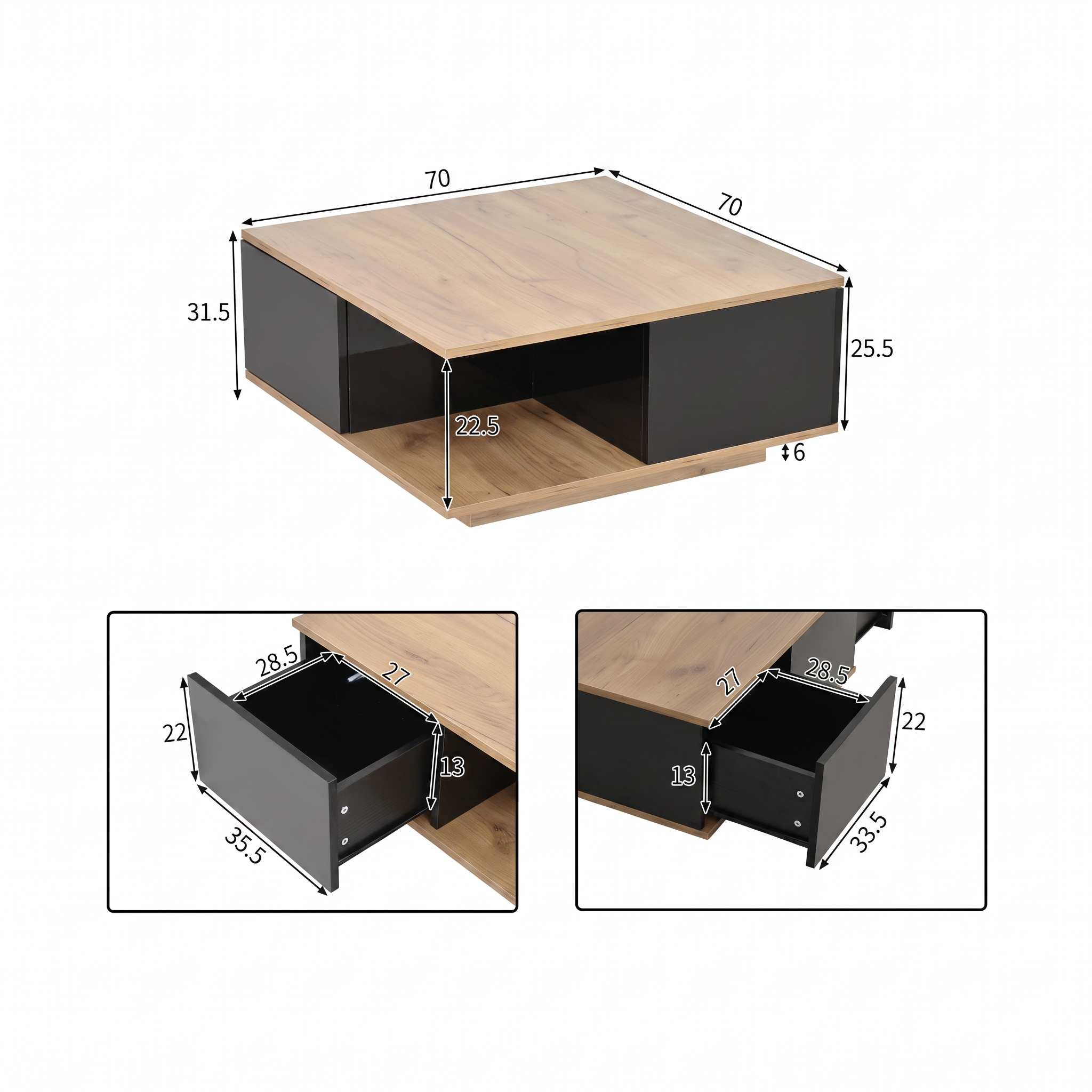 Table Basse Géométrique Haut de Gamme