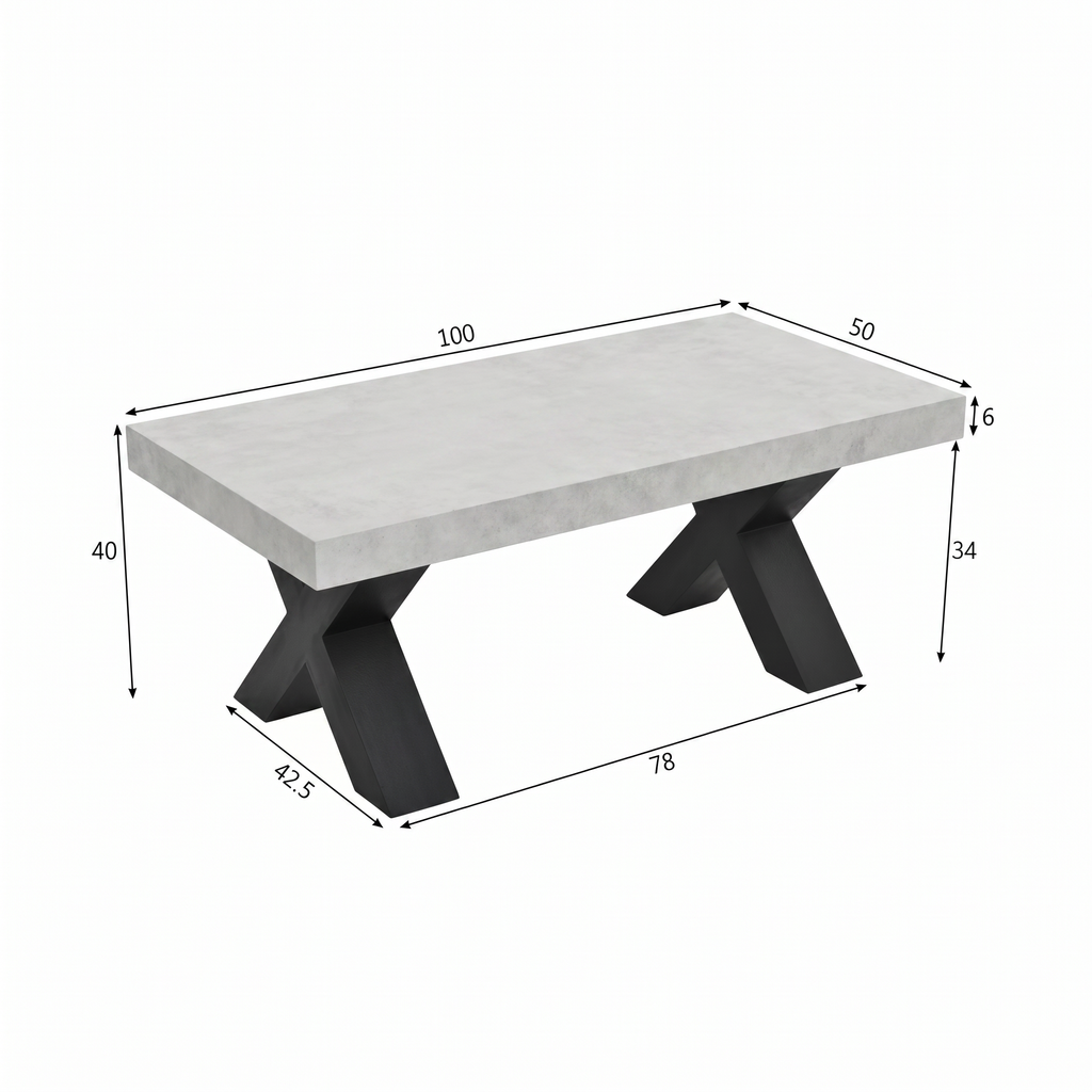 Table Basse Rectangulaire Moderne Brillante