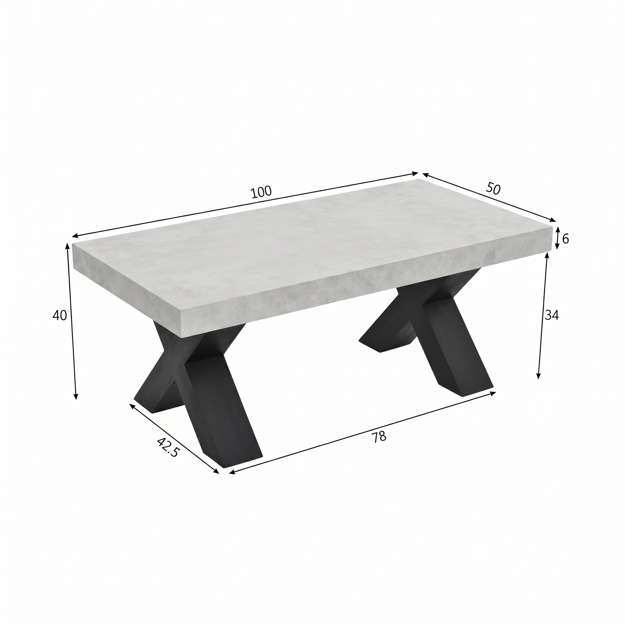 Table Basse Rectangulaire Moderne Brillante
