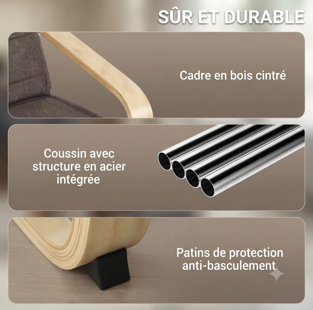 Fauteuil Relax Haut de Gamme avec Repose-Pieds Réglable