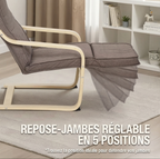 Fauteuil Relax Haut de Gamme avec Repose-Pieds Réglable