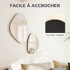 Lot de 2 Miroirs Muraux Design