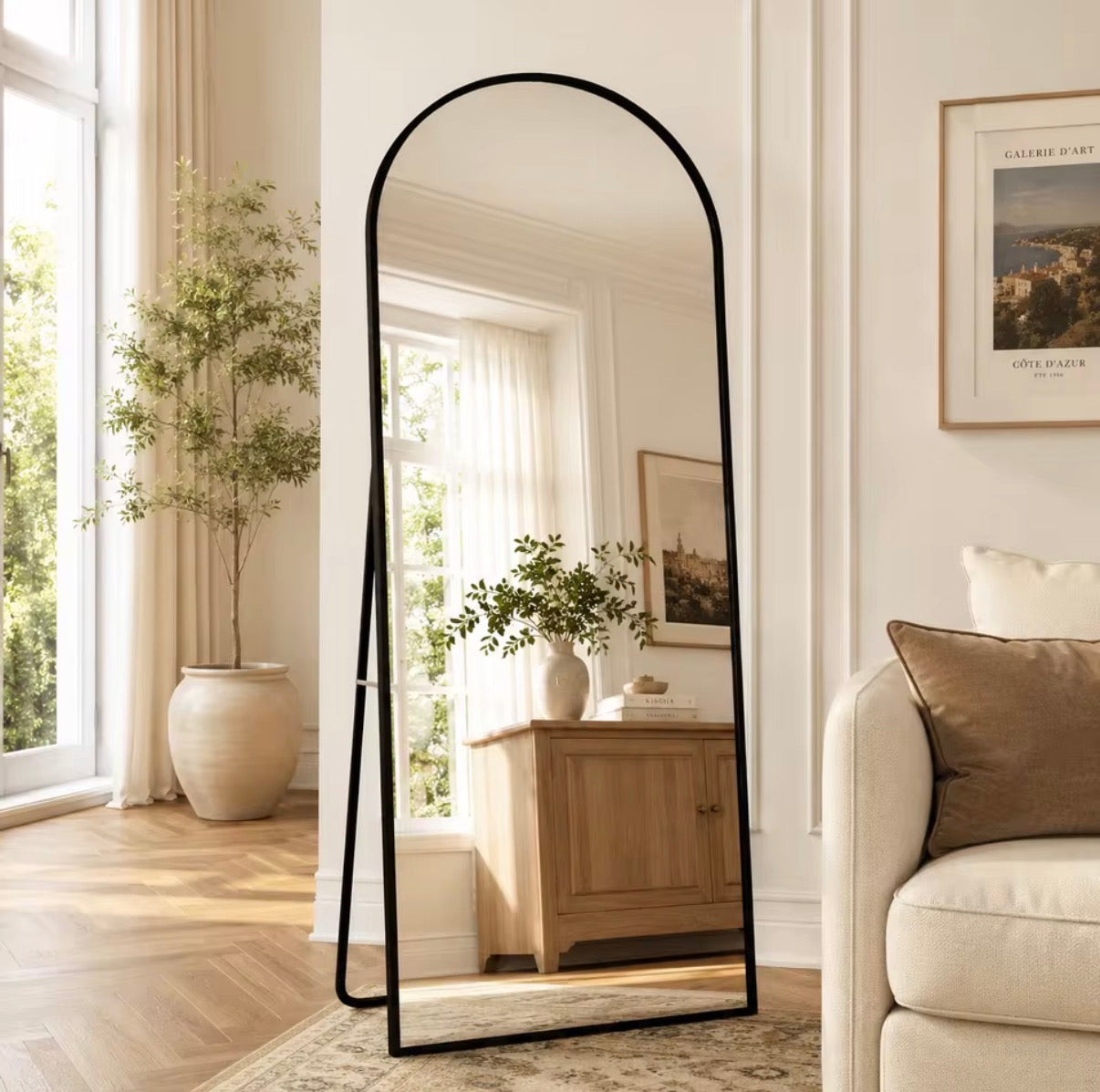 Miroir Pleine Longueur Cadre Aluminium