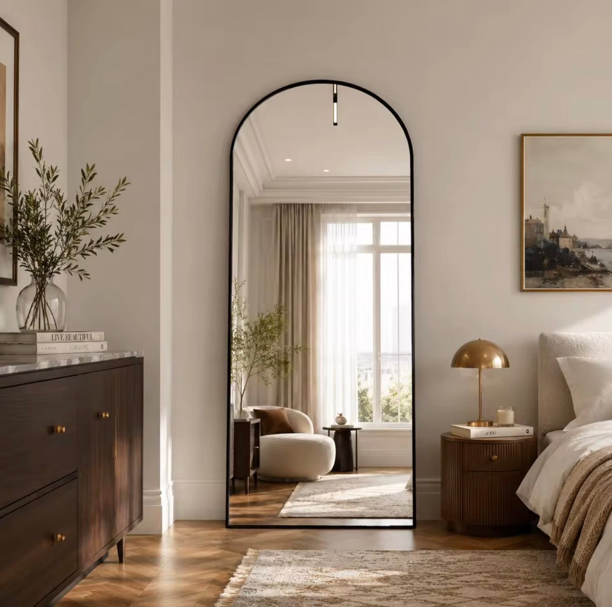 Miroir Pleine Longueur Cadre Aluminium